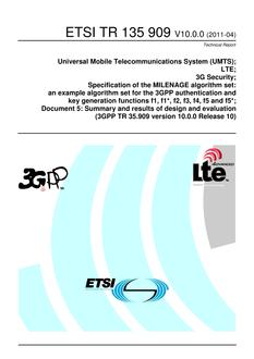 ETSI TR 135 909