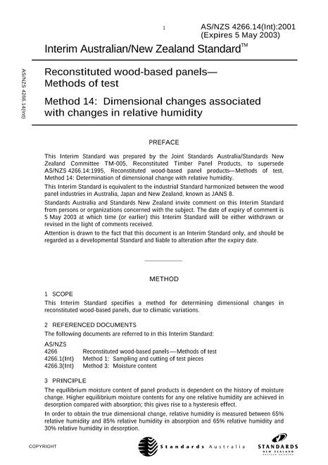 AS/NZS 4266.14(INT):2001