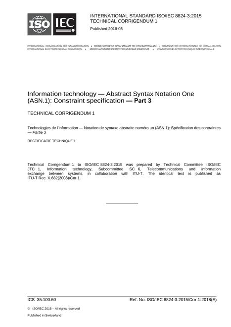 ISO/IEC 8824-3:2015/Cor1:2018