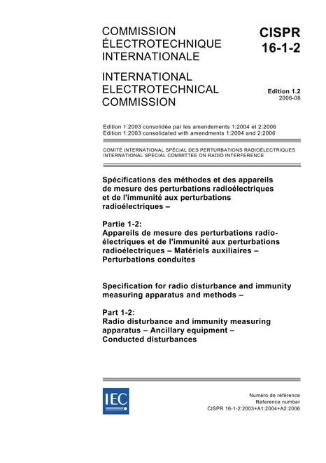 CISPR 16-1-2 Ed. 1.2 b:2006