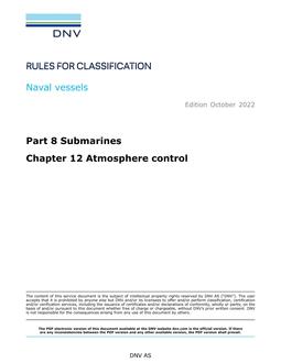 DNV DNV-RU-NAVAL PART 8 CHAPTER 12
