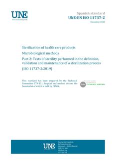 AENOR UNE-EN ISO 11737-2