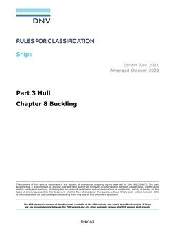 DNV DNV-RU-SHIPS PART 3 CHAPTER 8