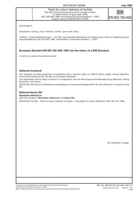 DIN EN ISO 105-A05