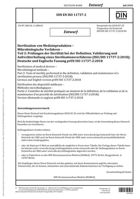 DIN EN ISO 11737-2 - DRAFT