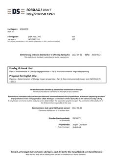 DANSK DSF/PREN ISO 179-1
