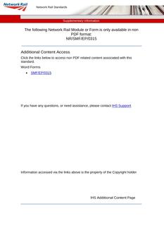 NR SMF/EP/0315 ISSUE 1