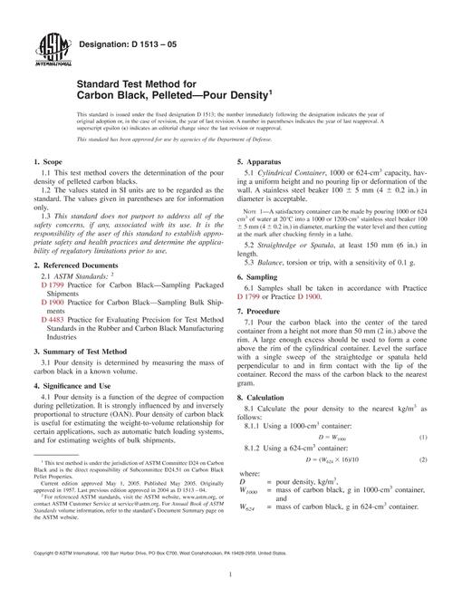 ASTM D1513-05