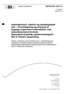 DANSK DS/EN ISO 16017-2