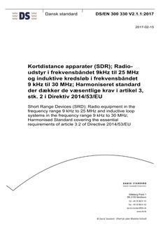 DANSK DS/EN 300 330 V2.1.1
