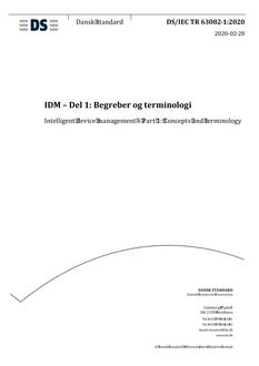 DANSK DS/IEC TR 63082-1