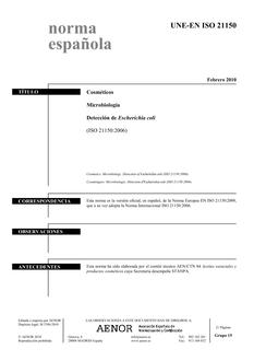 AENOR UNE-EN ISO 21150