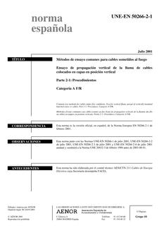 AENOR UNE-EN 50266-2-1