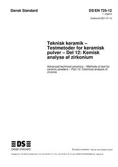 DANSK DS/EN 725-12