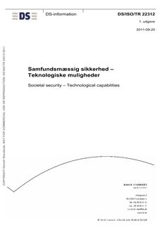 DANSK DS/ISO/TR 22312