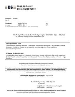 DANSK DSF/PREN ISO 4259-4
