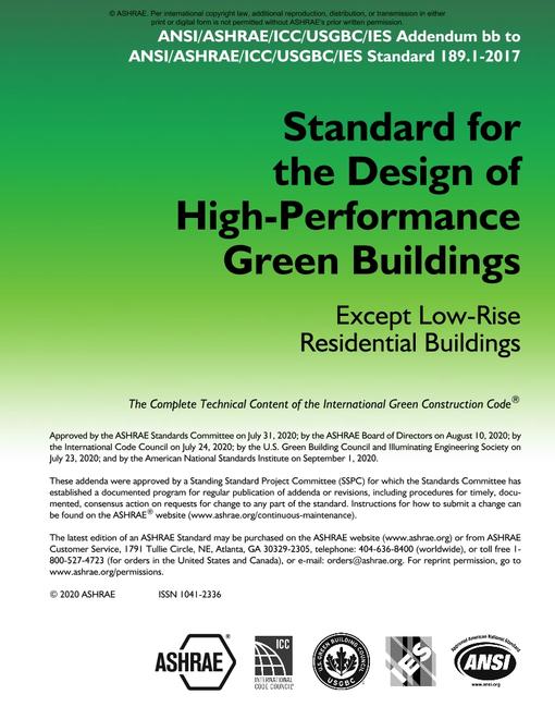 ASHRAE/ICC/USGBC/IES 189.1-2017 Addendum bb