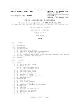 NAVY UFGS-08 14 00