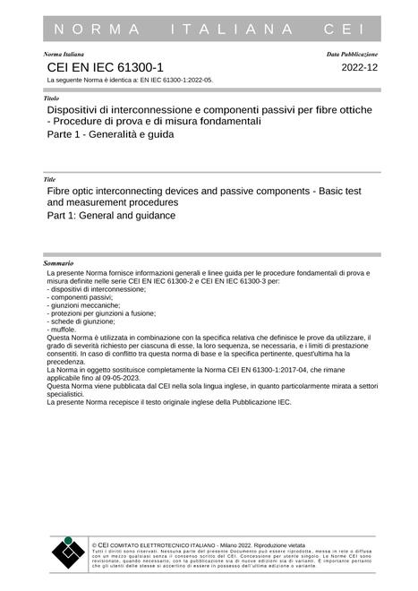 CEI EN IEC 61300-1