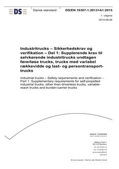 DANSK DS/EN 16307-1+A1