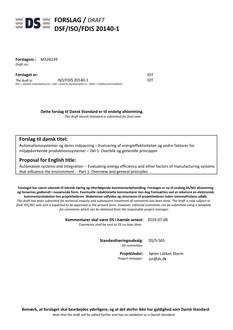DANSK DSF/ISO/FDIS 20140-1