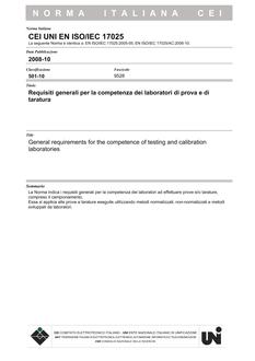 CEI UNI EN ISO/IEC 17025