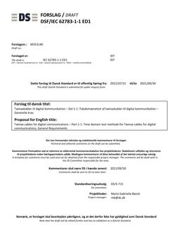 DANSK DSF/IEC 62783-1-1 ED1