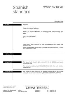 AENOR UNE-EN ISO 105-C10