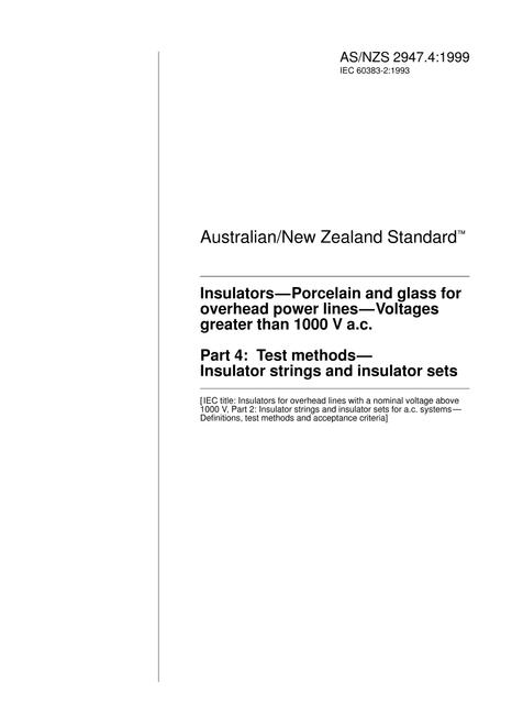 AS/NZS 2947.4:1999