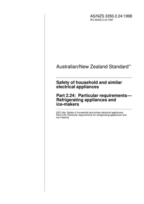 AS/NZS 3350.2.24:1998