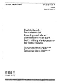 DANSK DS/EN 1170-7