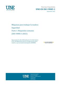 AENOR UNE-EN ISO 19085-1