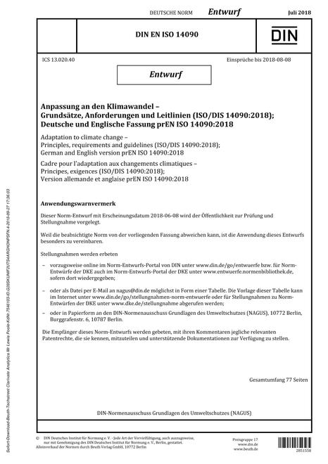 DIN EN ISO 14090 - DRAFT