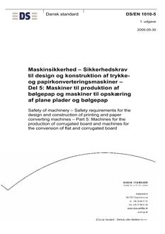 DANSK DS/EN 1010-5