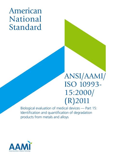AAMI/ISO 10993-15:2000/(R)2011