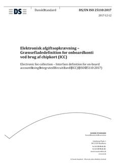 DANSK DS/EN ISO 25110