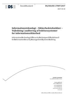 DANSK DS/ISO/IEC 27007