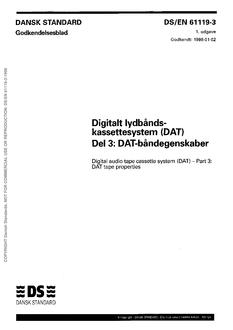 DANSK DS/EN 61119-3