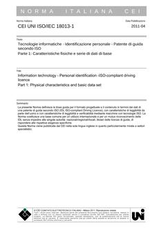 CEI UNI ISO/IEC 18013-1