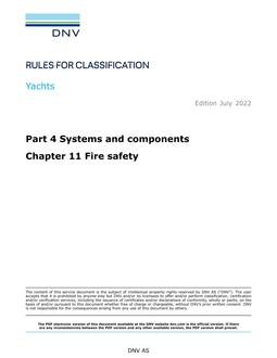 DNV DNV-RU-YACHT PART 4 CHAPTER 11