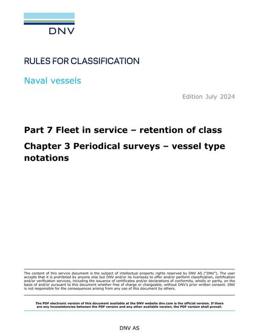 DNV DNV-RU-NAVAL PART 7 CHAPTER 3