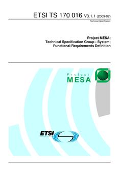 ETSI TS 170 016
