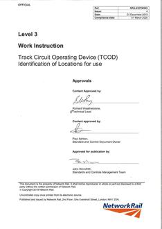 NR NR/L3/OPS/009 ISSUE 4
