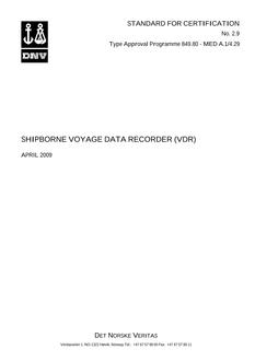 DNV DNV TAP NO. 849.80-MED A.1/4.29