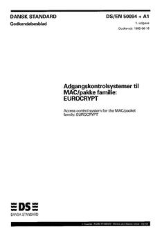 DANSK DS/EN 50094+A1