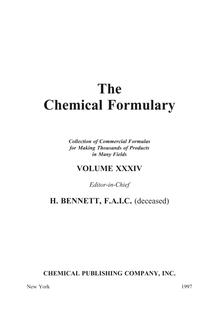 The Chemical Formulary, Volume 34
