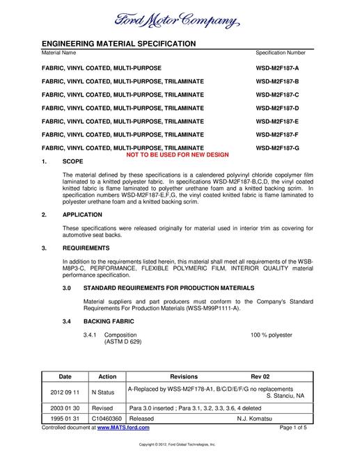 FORD WSD-M2F187-A