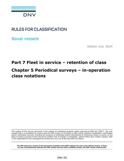 DNV DNV-RU-NAVAL PART 7 CHAPTER 5