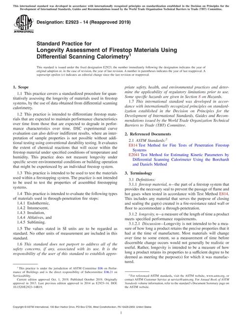 ASTM E2923-14(2019)
