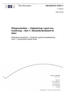 DANSK DS/CEN/TR 15367-1